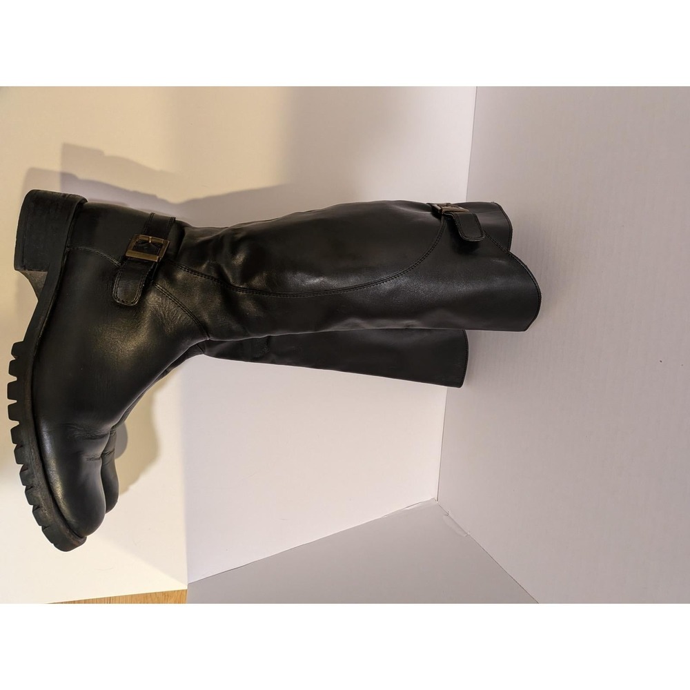 Rare Luxury Leather Knee High Jumping Boots 8.5 Black Equestrian Hunt Riding - Picture 13 of 15